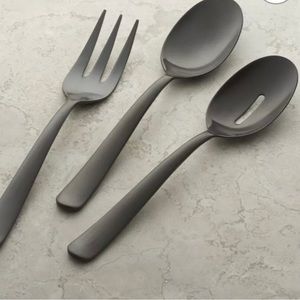 Crate & Barrel 3 piece Hostess Set Jett Black